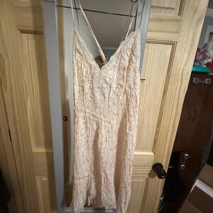 NWT Olivaceous Cream Backless Dress